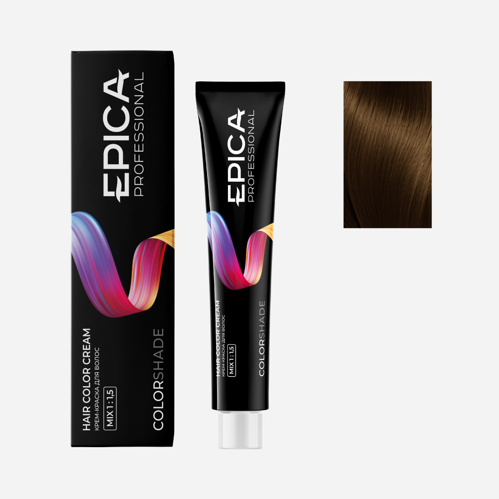 epi91046, 6.3 epica colorshade Крем краска темно русый золотистый, 100 мл. EPICA Colorshade 6.3 Крем-краска темно-русый золотистый 100 мл — изображение 1