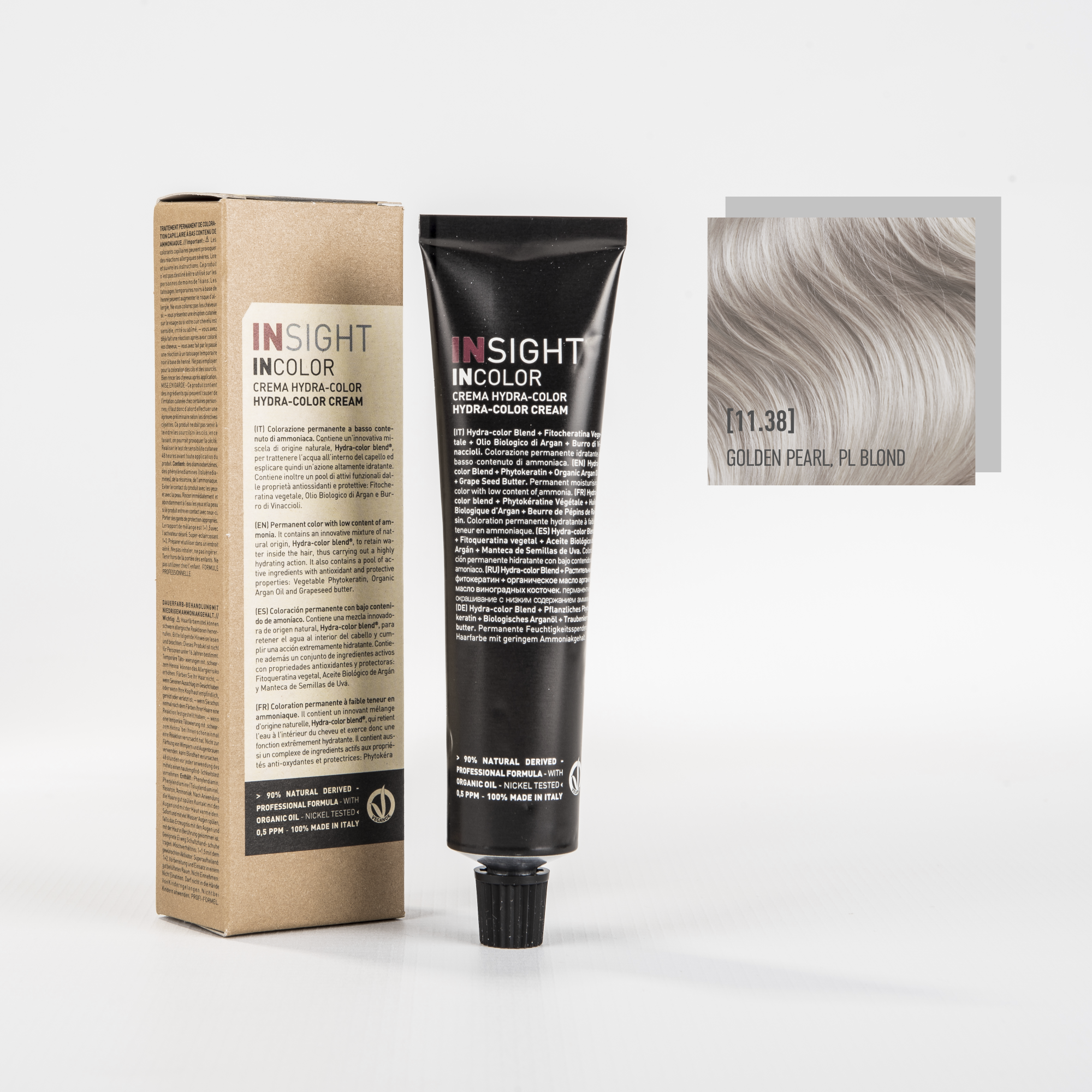 int334536, 11.38 платиновый золот. жемчужн. блонд. platinum, golden pearl blond (100 мл) inc140 11.38, insight INSIGHT Краситель для волос 11.38 платиновый золото-жемчужный блонд PLATINUM GOLDEN PEARL BLOND 100 мл — изображение 1
