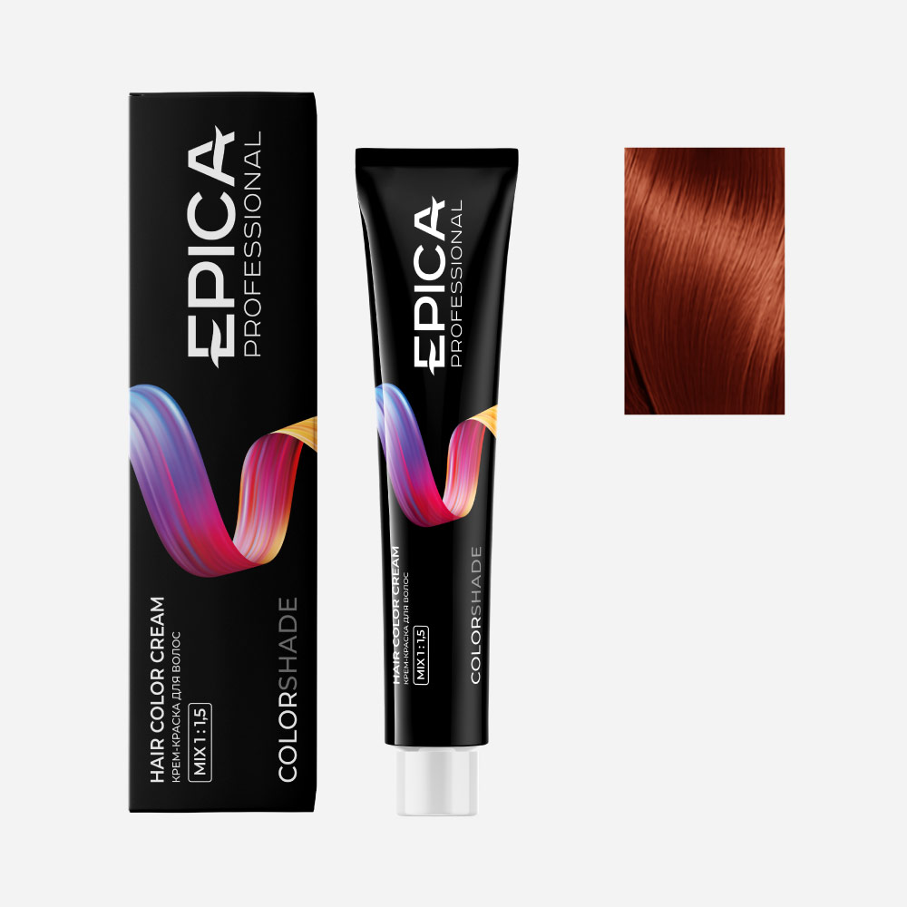 epi91072, 8.46 epica colorshade Крем краска светло русый медно красный, 100 мл. EPICA Colorshade 8.46 Крем-краска светло-русый медно красный 100 мл — изображение 1