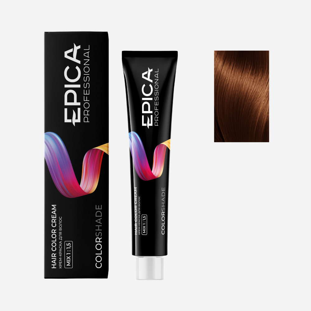 epi91065, 6.4 epica colorshade Крем краска темно русый медный, 100 мл. EPICA Colorshade 6.4 Крем-краска темно-русый медный 100 мл — изображение 1