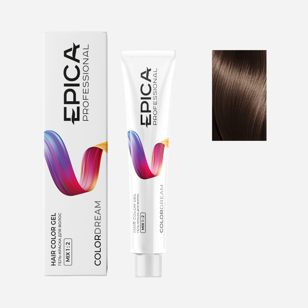 epi91173, 6.7 epica colordream Гель краска темно русый шоколадный, 100 мл. EPICA Colordream 6.7 Гель-краска темно-русый шоколадный 100 мл — изображение 1