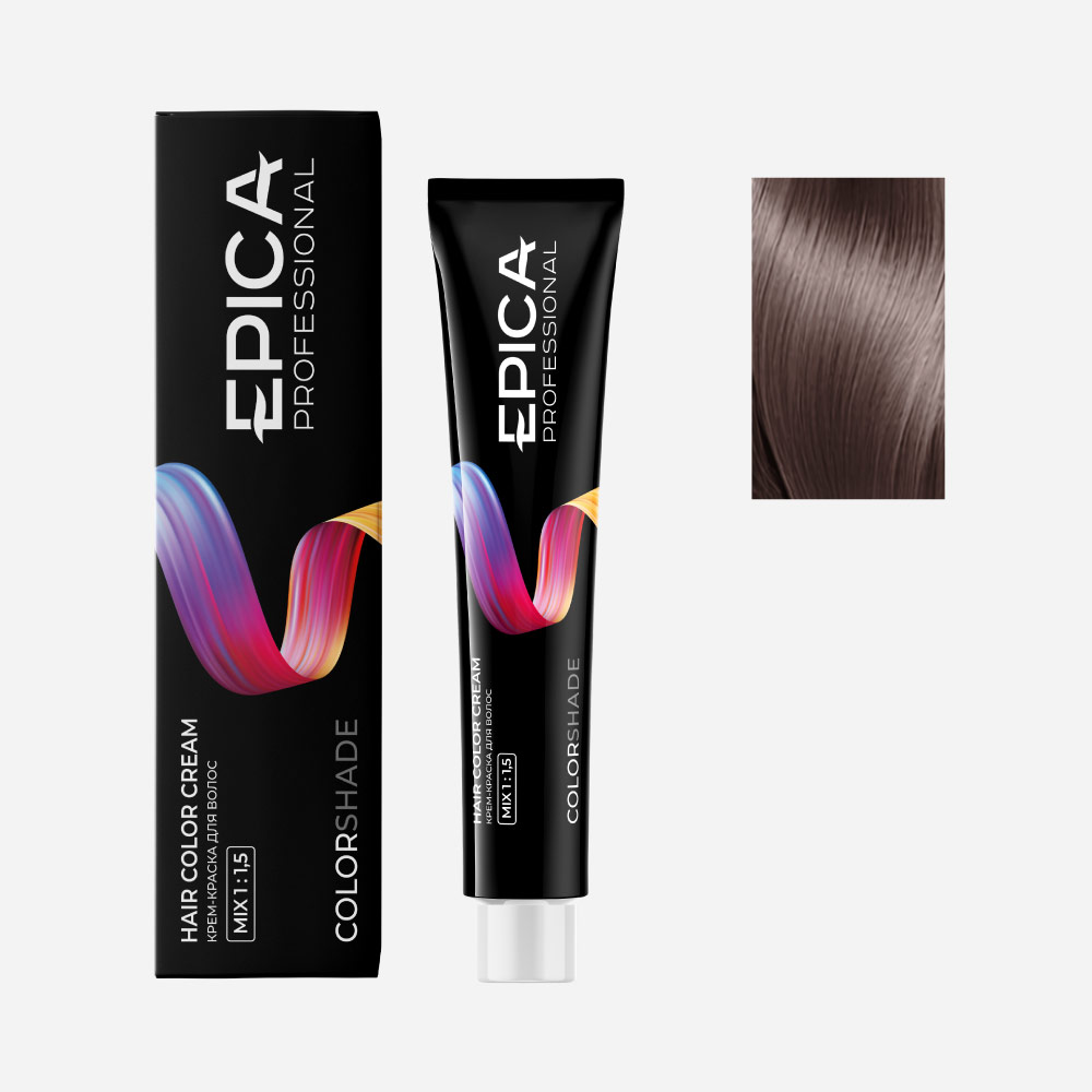 epi91228, 8.72 epica colorshade Крем краска светло русый шоколадно перламутровый, 100 мл. EPICA Colorshade 8.72 Крем-краска светло-русый шоколадно-перламутровый 100 мл — изображение 1