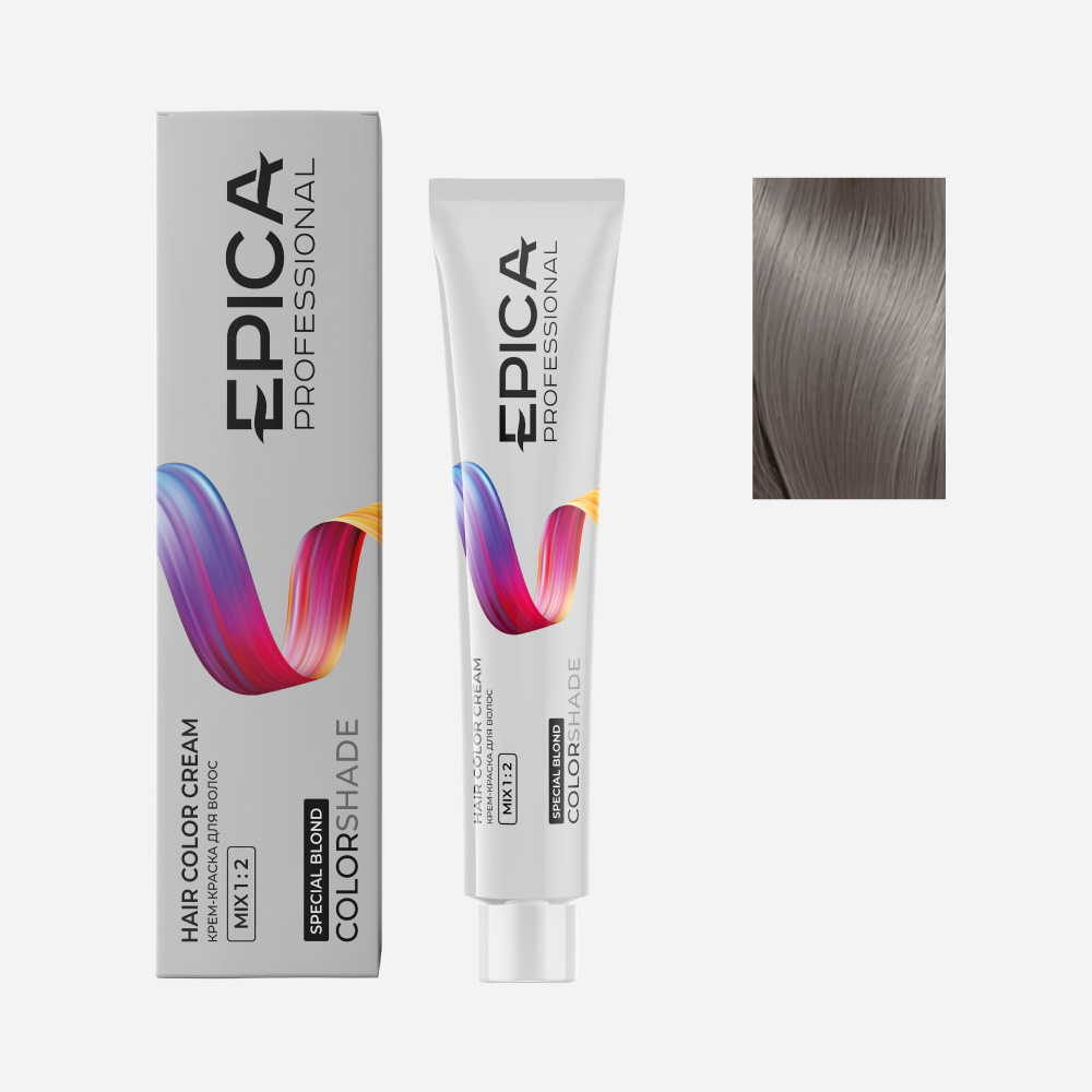epi91249, 12.112 epica colorshade Крем краска спец. блондин интенсивно пепельный перламутр,100 мл EPICA Colorshade 12.112 Крем-краска спец. блондин интенсивно-пепельный перламутр 100 мл — изображение 1
