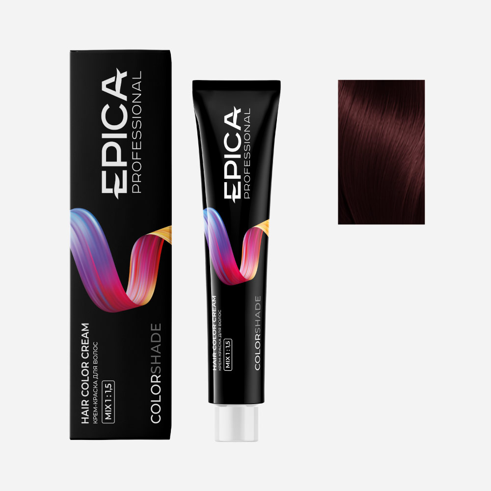 epi91245, 4.75 epica colorshade Крем краска шатен палисандр, 100 мл. EPICA Colorshade 4.75 Крем-краска шатен палисандр 100 мл — изображение 1
