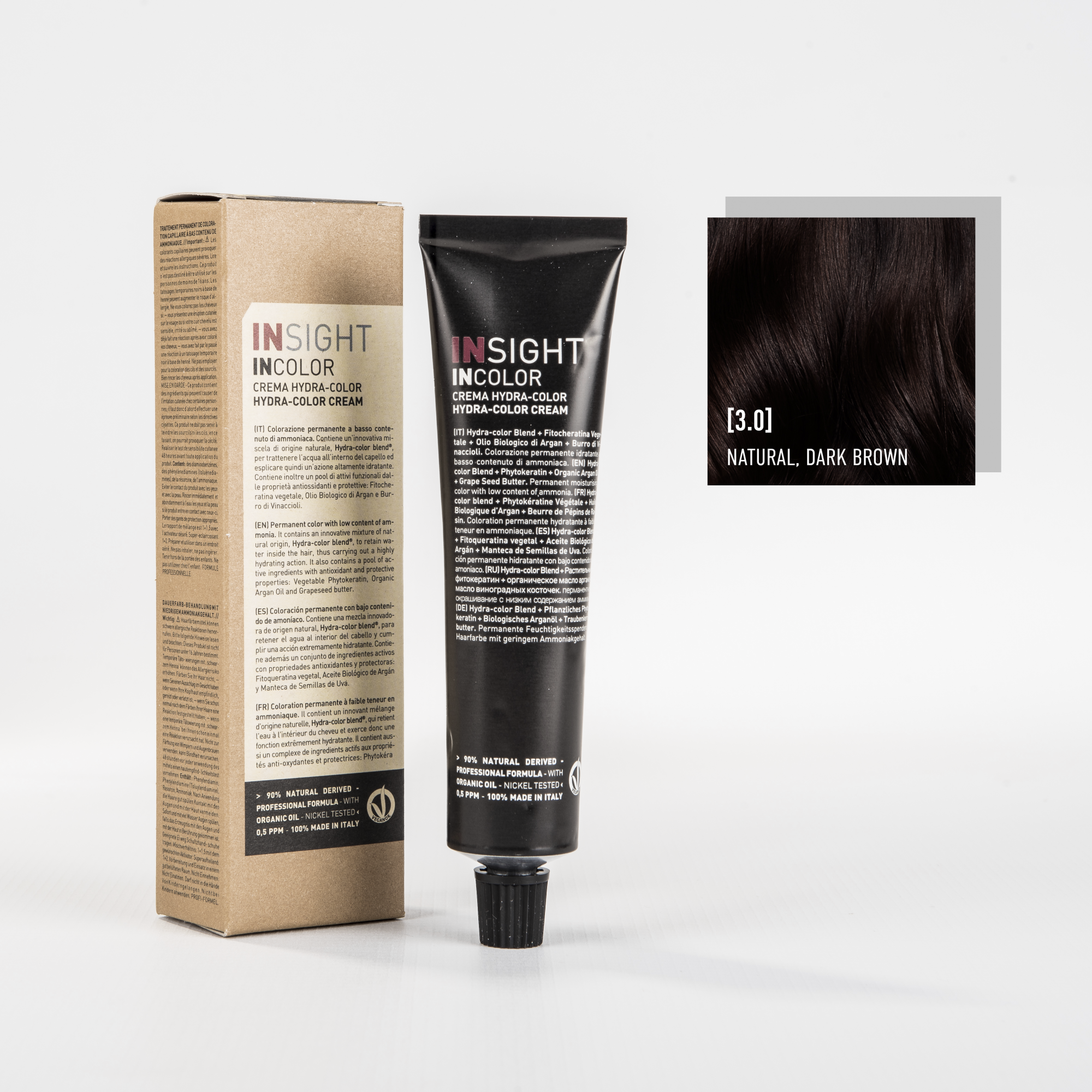 int334142, 3.0 темный коричневый натуральный natural dark brown (100 мл) inc140 3.0/1556, insight INSIGHT Краситель для волос 3.0 темно-коричневый NATURAL DARK BROWN 100 мл — изображение 1