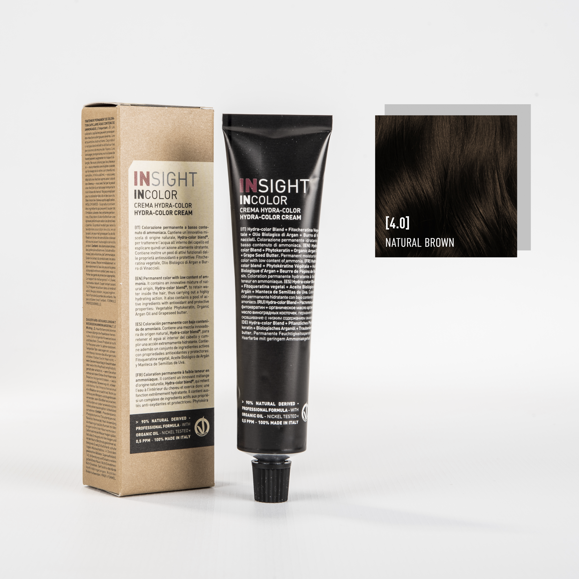 int334143, 4.0 коричневый натуральный natural brown (100 мл) inc140 4.0/1563, insight INSIGHT Краситель для волос 4.0 коричневый натуральный NATURAL BROWN 100 мл — изображение 1