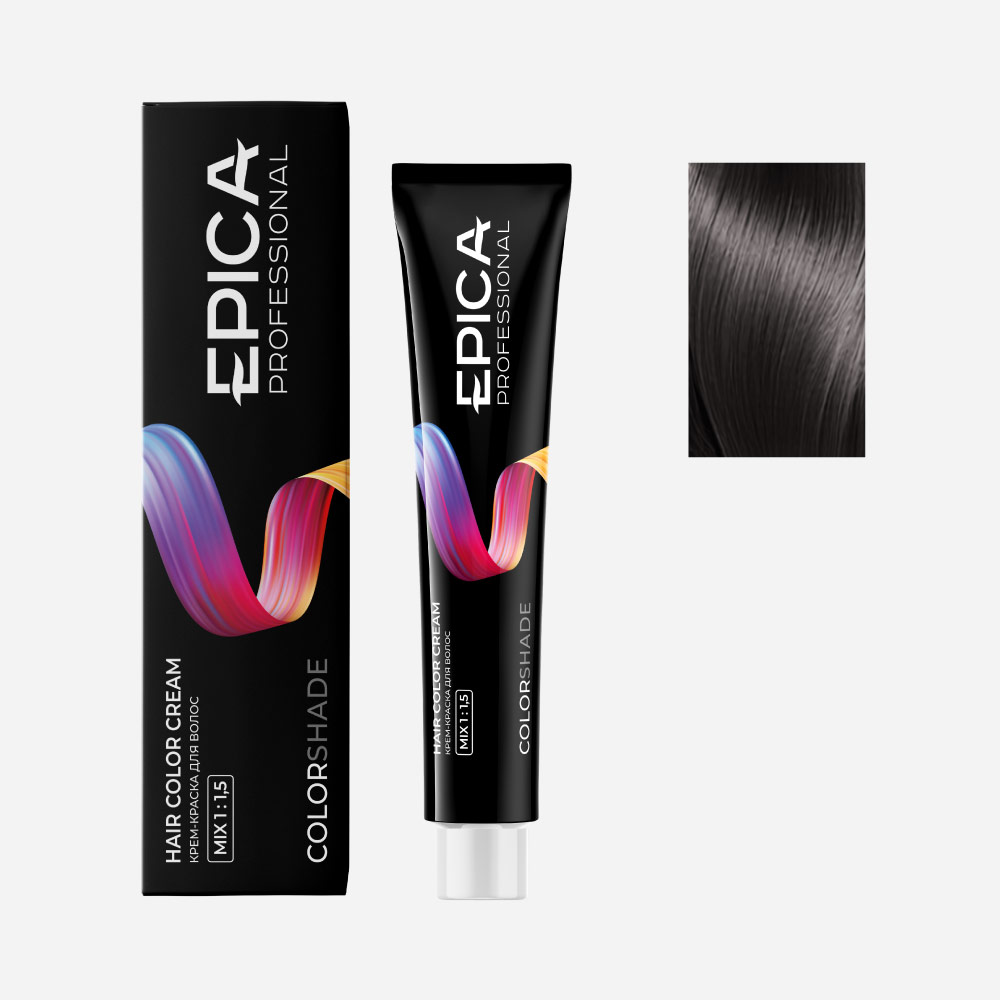 epi91141, 111 graphite epica colorshade Крем краска пастельное тонирование Графит, 100 мл. EPICA Colorshade 111 Graphite Крем-краска пастельное тонирование Графит 100 мл — изображение 1