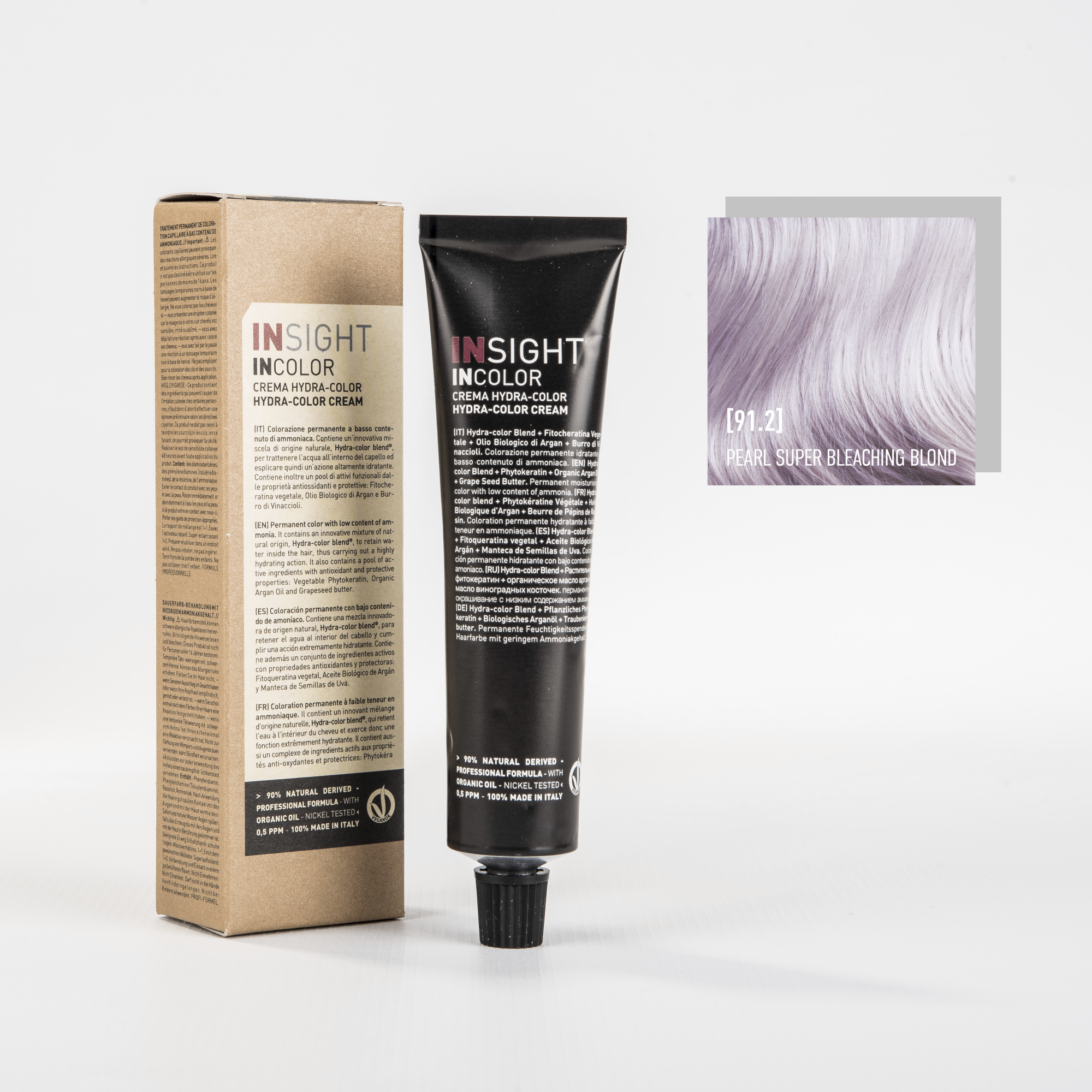 int334190, 91.2 суперосветл пепел перламутр блонд pearl sup bleach blond (100мл.) inc140 91.2/2027, insight INSIGHT Краситель для волос спецблонд 91.2 супер светлый пепельно-перламутровый блонд PEARL SUP BLEACH BLOND 100 мл — изображение 1