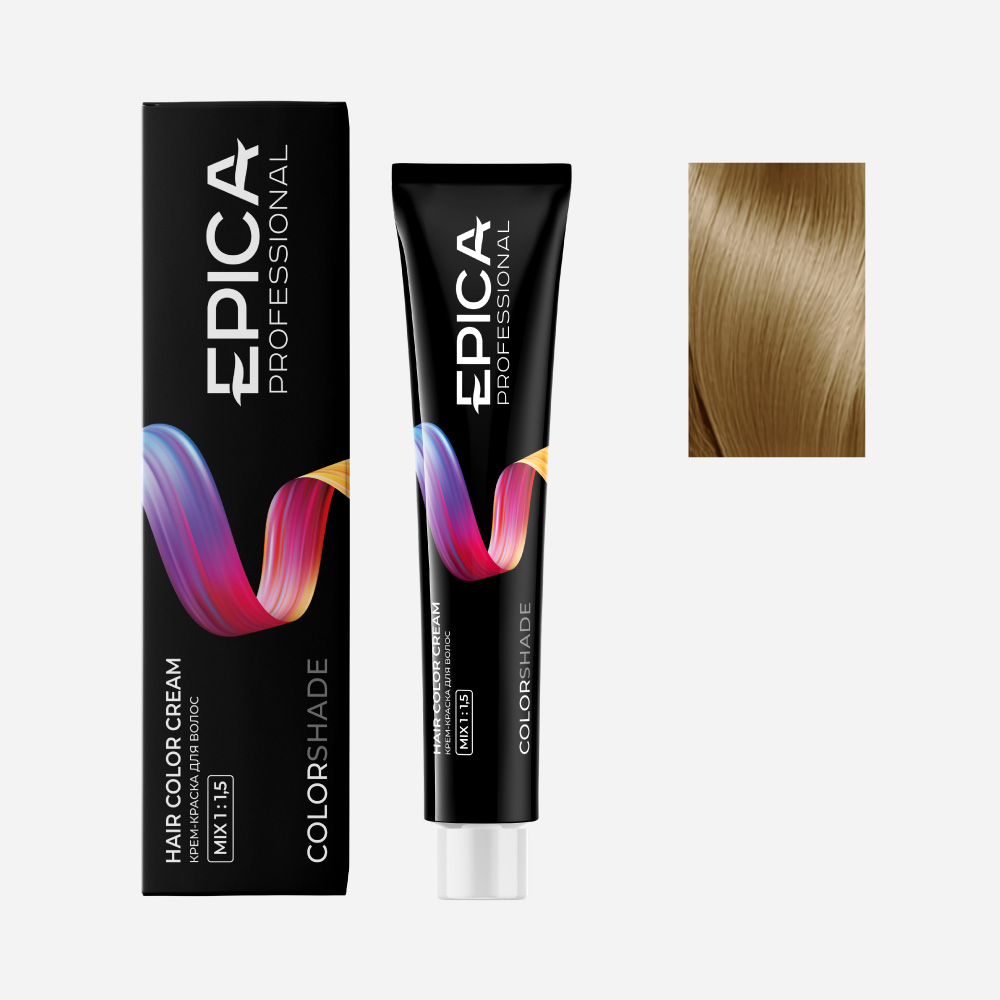 epi91050, 10.3 epica colorshade Крем краска светлый блондин золотистый, 100 мл. EPICA Colorshade 10.3 Крем-краска светлый блондин золотистый 100 мл — изображение 1