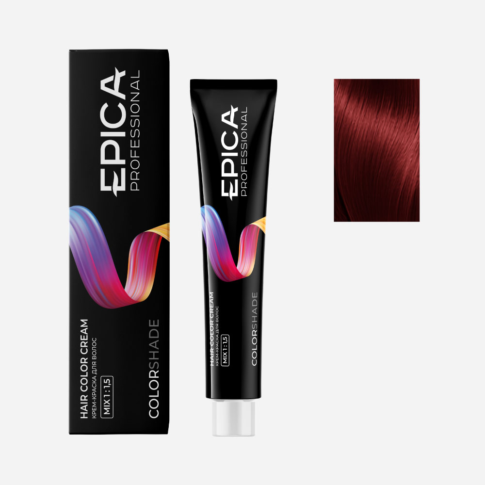 epi91075, 5.66 epica colorshade Крем краска светлый шатен красный интенсивный, 100 мл. EPICA Colorshade 5.66 Крем-краска светлый шатен красный интенсивный 100 мл — изображение 1