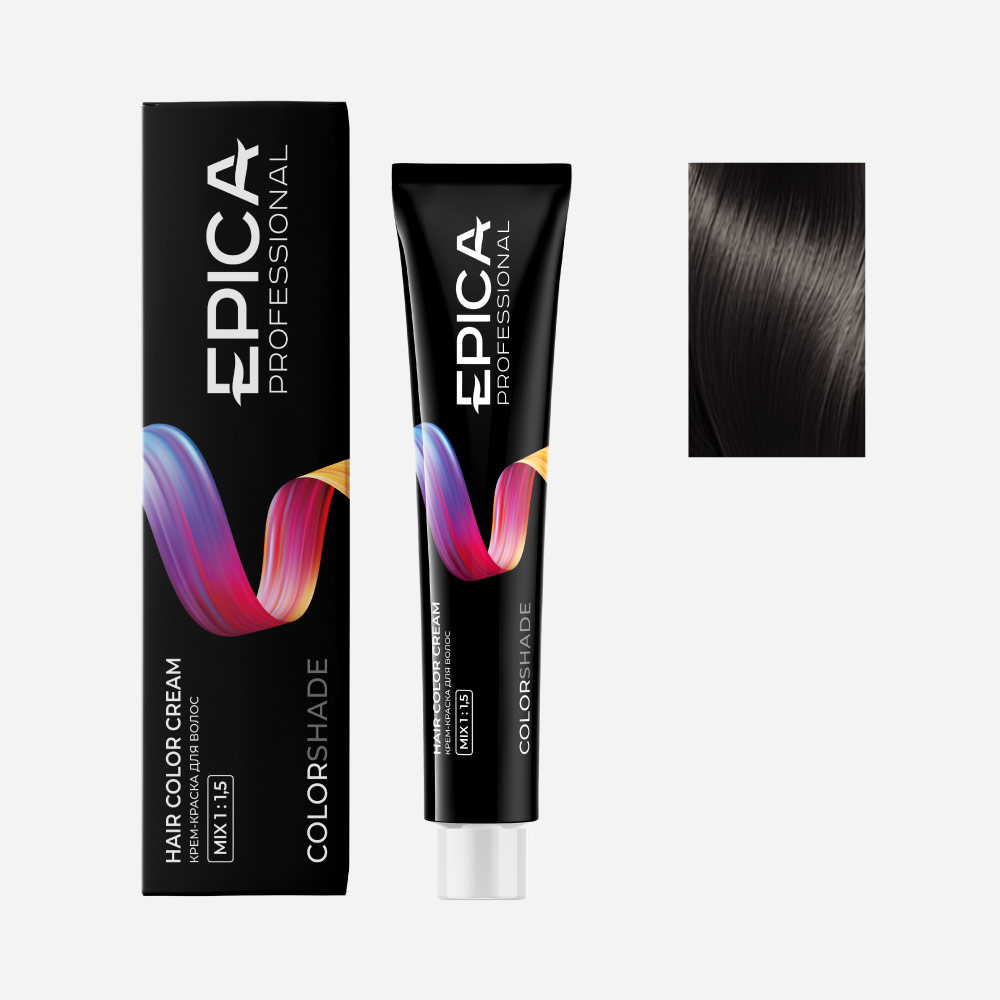 epi91035, 4.17 epica colorshade Крем краска шатен древесный, 100 мл. EPICA Colorshade 4.17 Крем-краска шатен древесный 100 мл — изображение 1