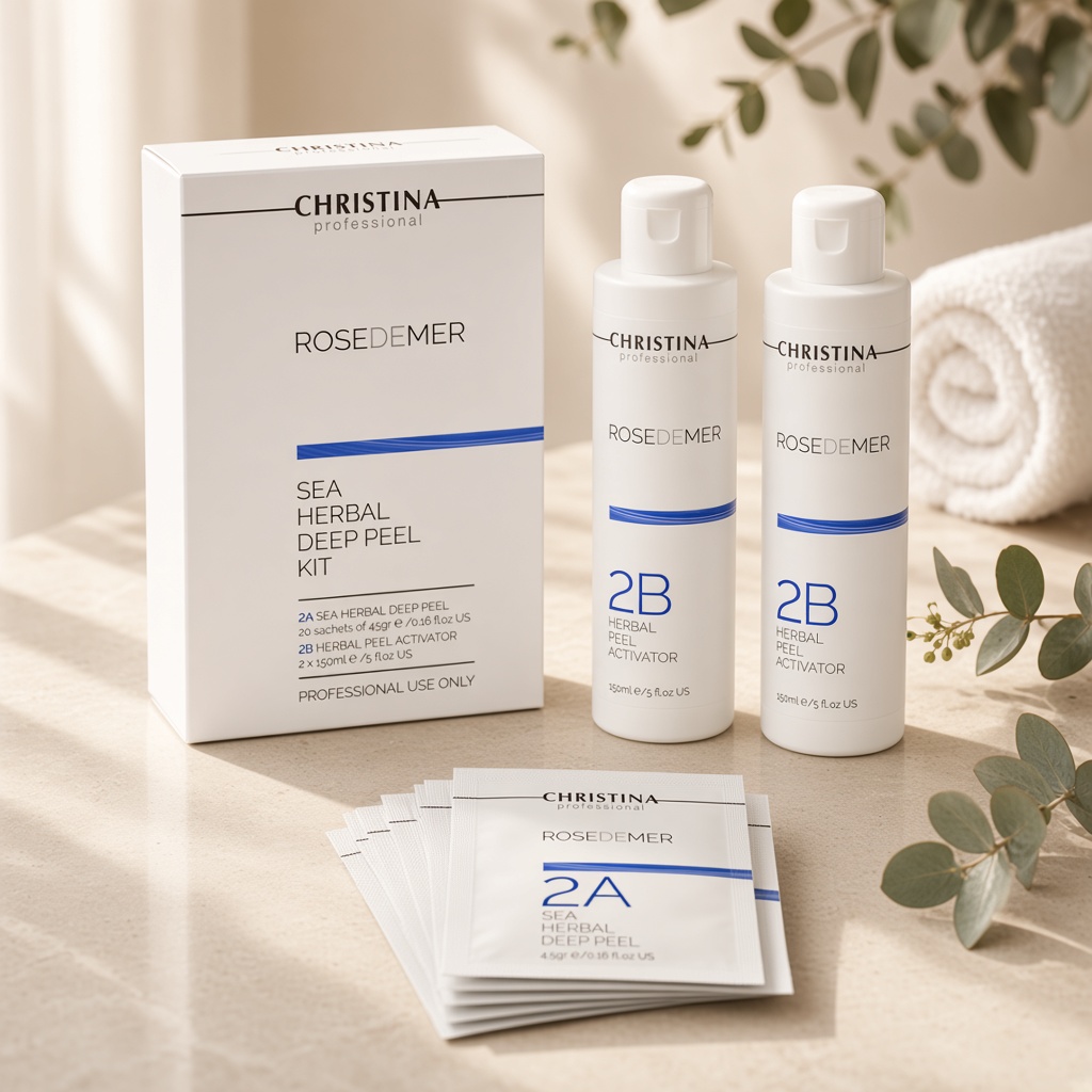christina rose de mer sea herbal deep peel kit Набор для пилинга порошок 20*4.5 гр и активатор 2*150 мл CHRISTINA Rose de Mer Sea Herbal Deep Peel Kit Набор для пилинга порошок 20*4.5 гр и активатор 2*150 мл — изображение 1