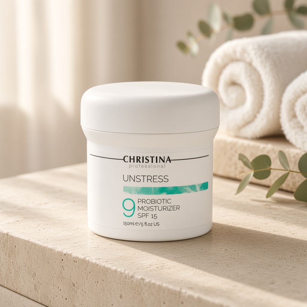 christina unstress probiotic moisturizer spf15 Увлажняющее крем с пробиотическим действием 150 мл CHRISTINA Unstress Probiotic Moisturizer SPF15 Увлажняющее крем с пробиотическим действием 150 мл — изображение 1