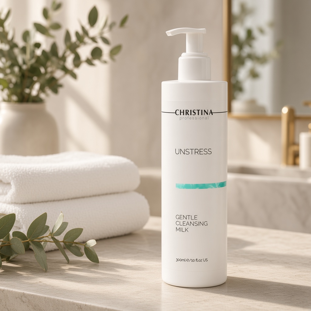 christina unstress gentle cleansing milk Мягкое очищающее молочко 300 мл CHRISTINA Unstress Gentle Cleansing Milk Мягкое очищающее молочко 300 мл — изображение 1