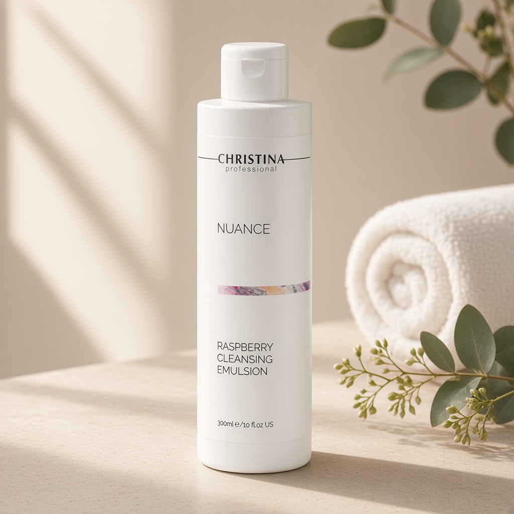 christina nuance raspberry cleansing emulsion Очищающая эмульсия с экстрактом малины 300 мл CHRISTINA Nuance Raspberry Cleansing Emulsion Очищающая эмульсия с экстрактом малины 300 мл — изображение 1