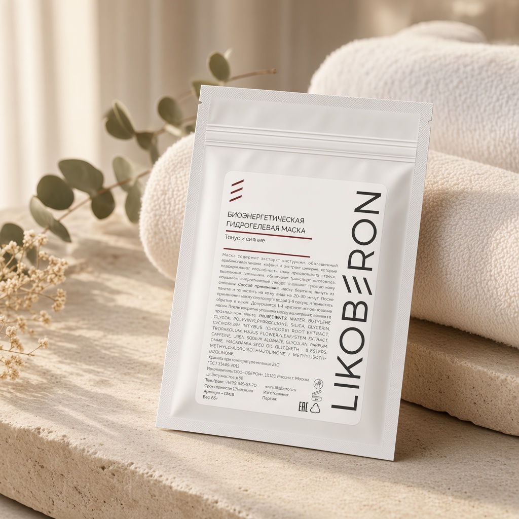 likoberon Биоэнергетическая гидрогелевая маска 1 шт LIKOBERON Биоэнергетическая гидрогелевая маска 1 шт — изображение 1