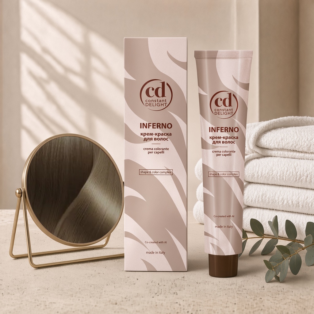 lbt23576, cd Крем краска для волос inferno 6/16 100 мл темно русый сандре шоколадный, constant delight LBT23576, CD Крем-краска для волос INFERNO 6/16 100 мл темно-русый сандре шоколадный, CONSTANT DELIGHT — изображение 1